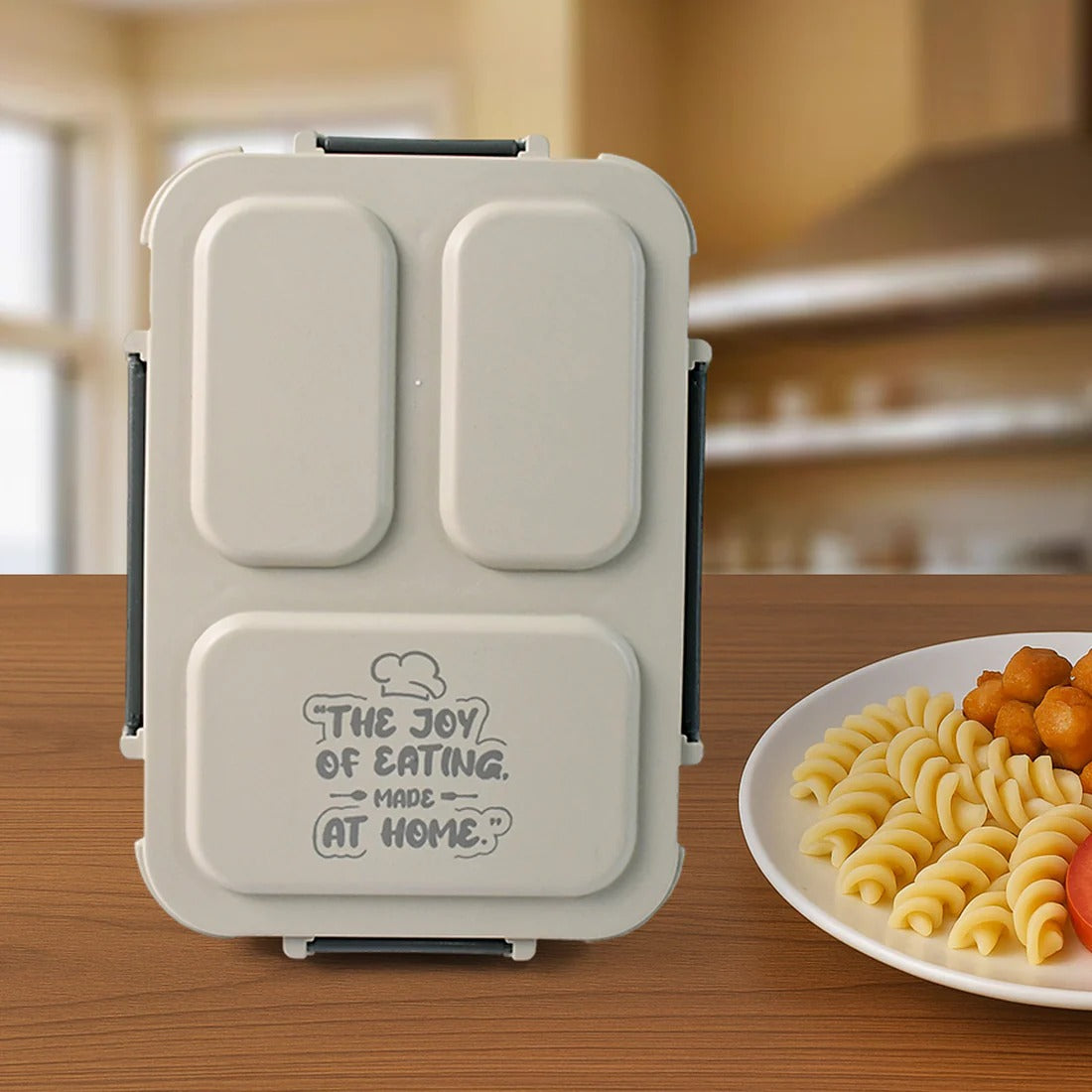 3-Compartment Stainless Steel Lunch Box