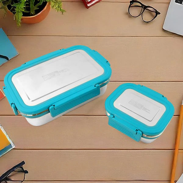 Jerry Lunch Box Premium Stainless Steel Food Container (2 Pc / 700+200 ML Approx)