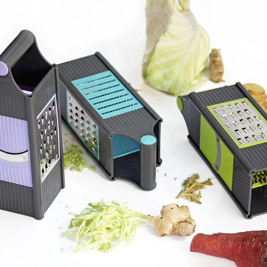 4 In 1 Plastic Vegetable And Fruit Grater And Slicer For Kitchen by Quickslice
