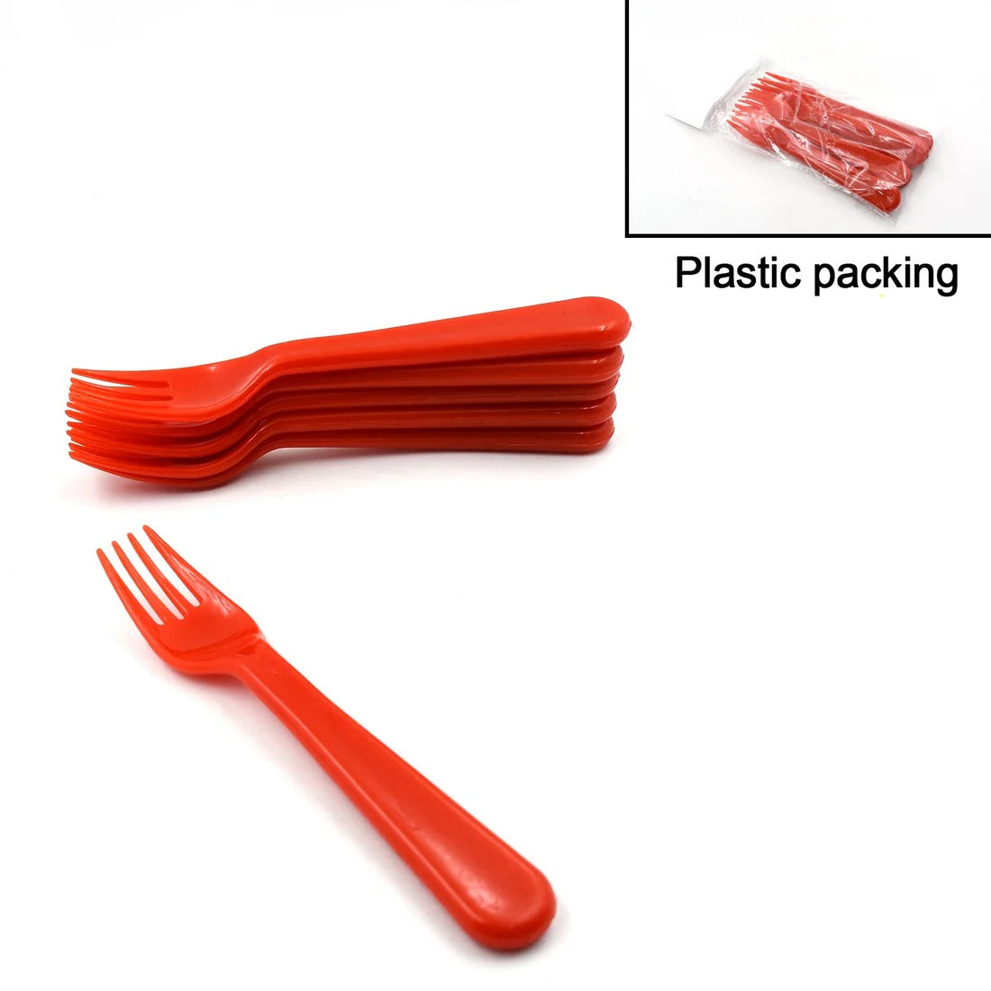 Plastic Fork Spoon, Fork Spoon Set, Fruit Fork Spoon Set (6 pcs)