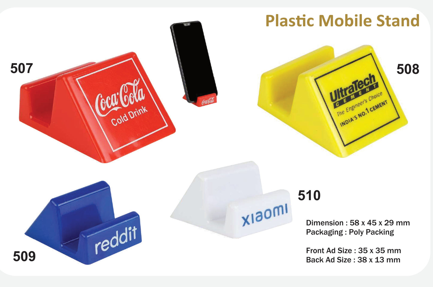 COUSTUMIZED PLASTIC MOBILE STAND