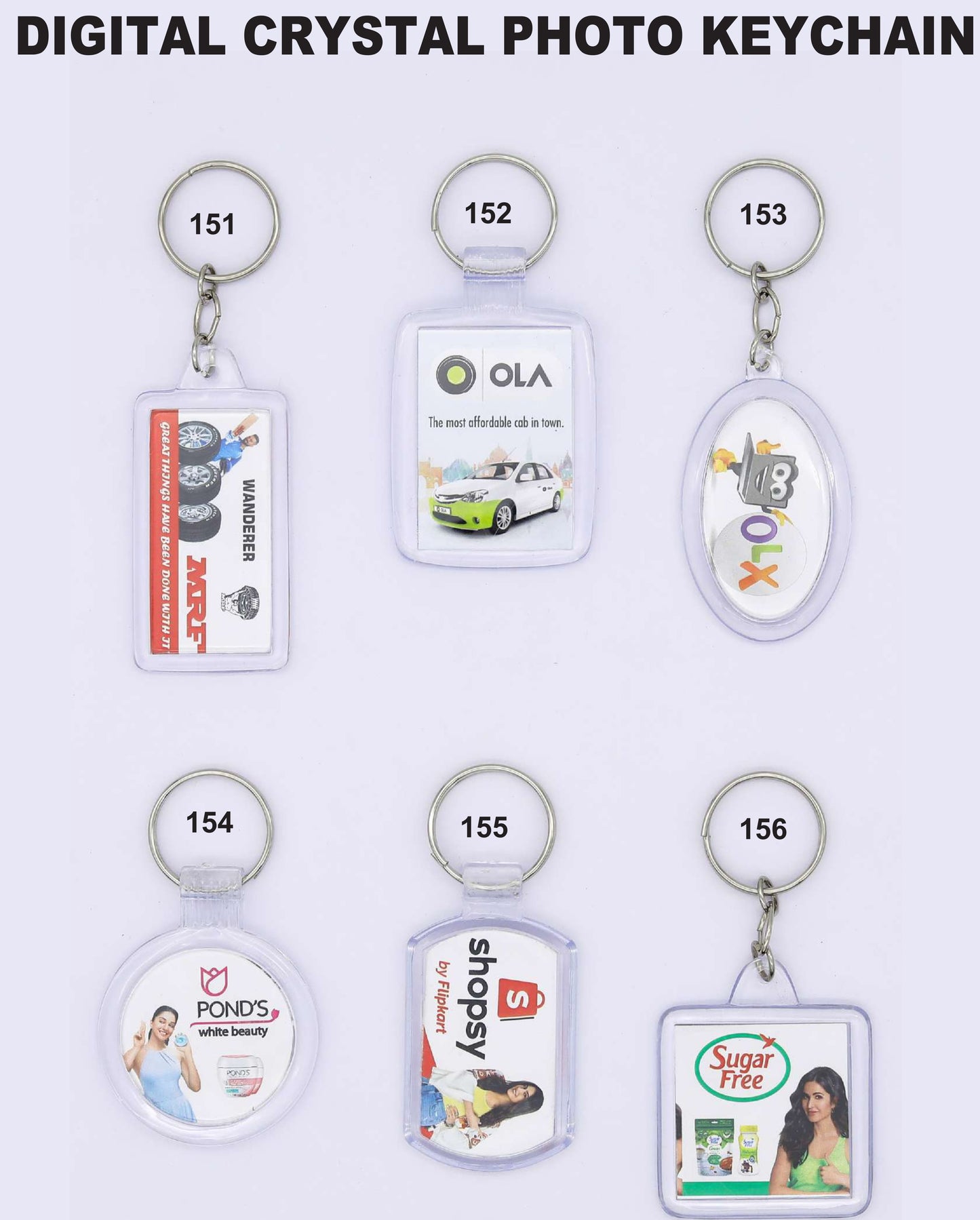 DIGITAL CRYSTAL PHOTO KEYCHAIN for gift and promotion