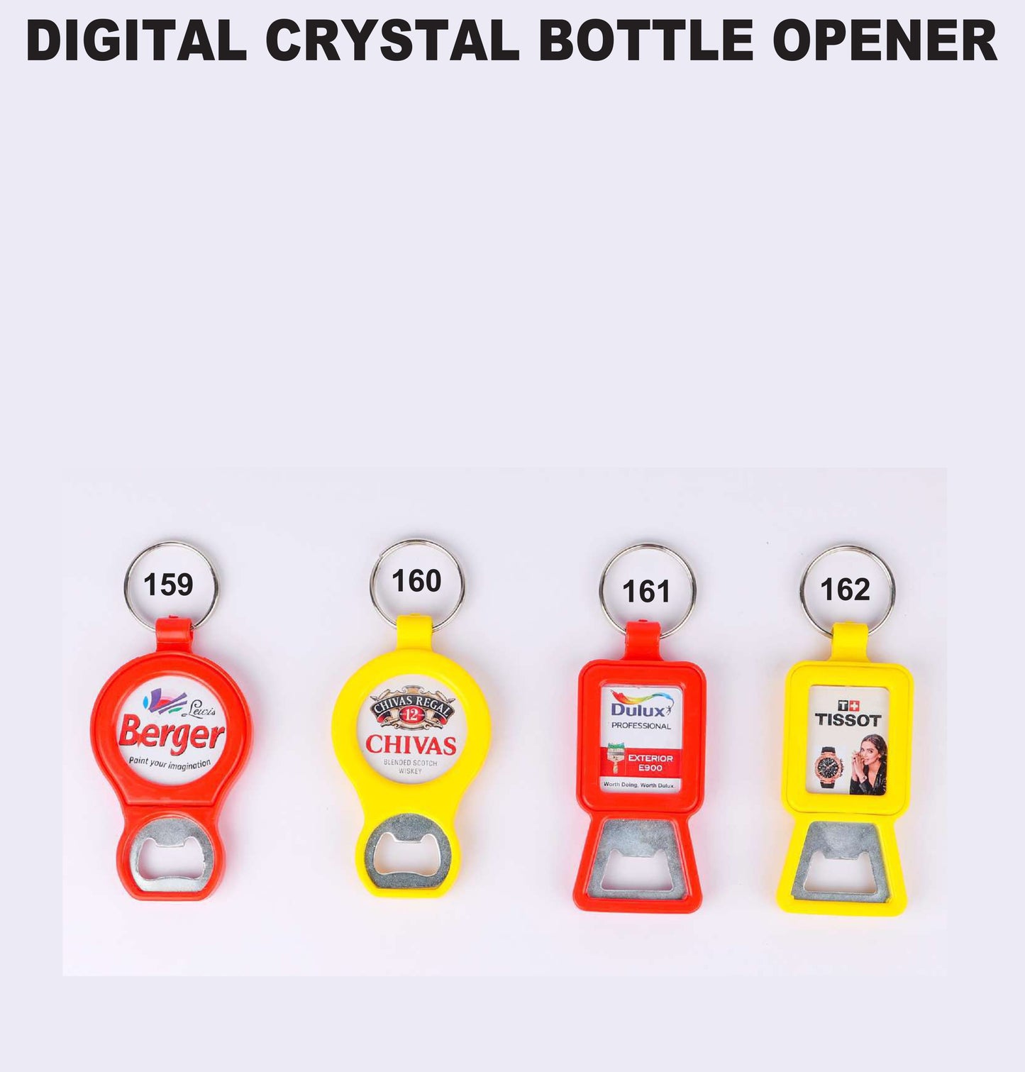 DIGITAL CRYSTAL BOTTLE OPENER with ketchain for gift and promotion