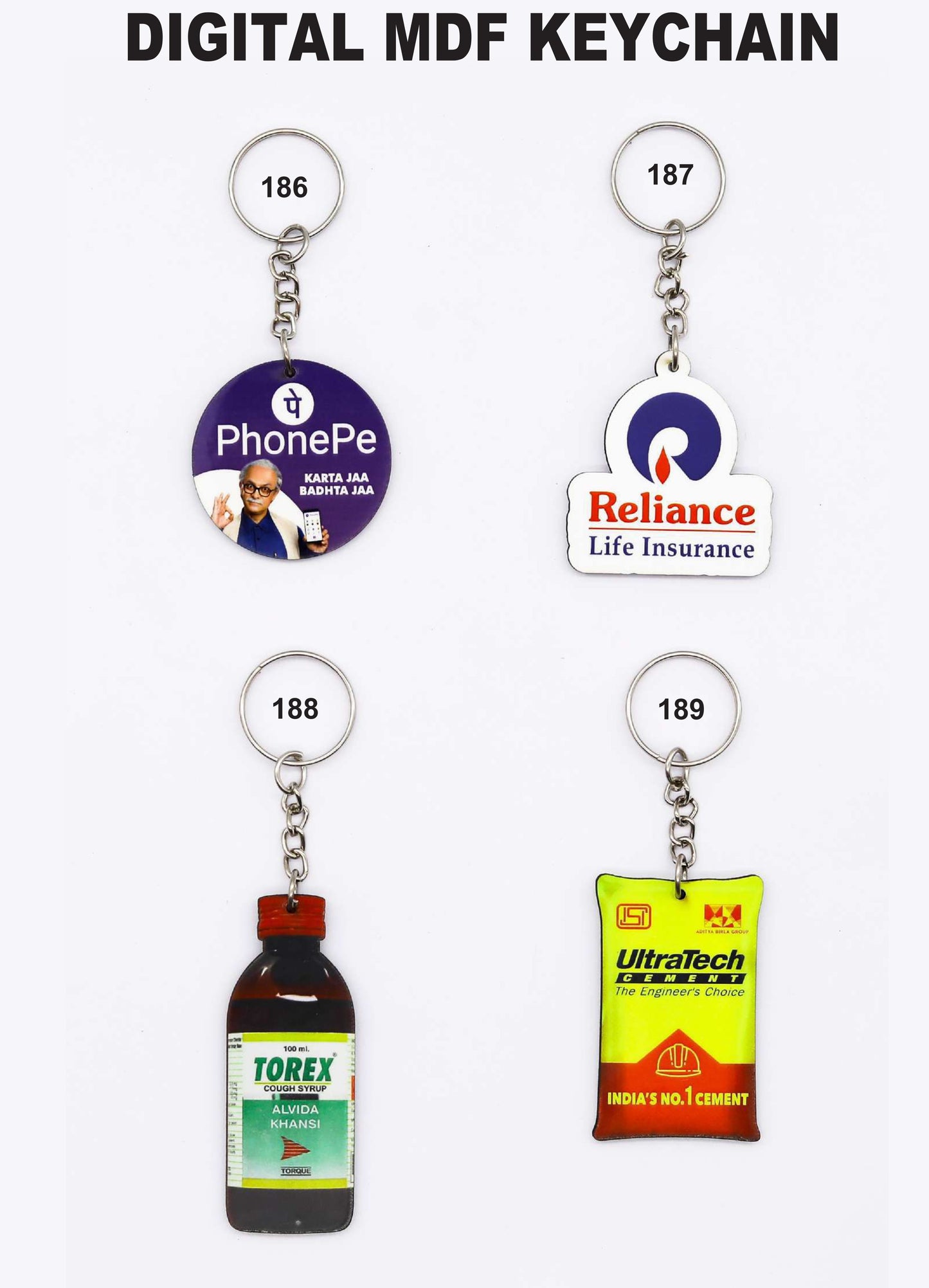 DIGITAL MDF KEYCHAIN for gift and promotion