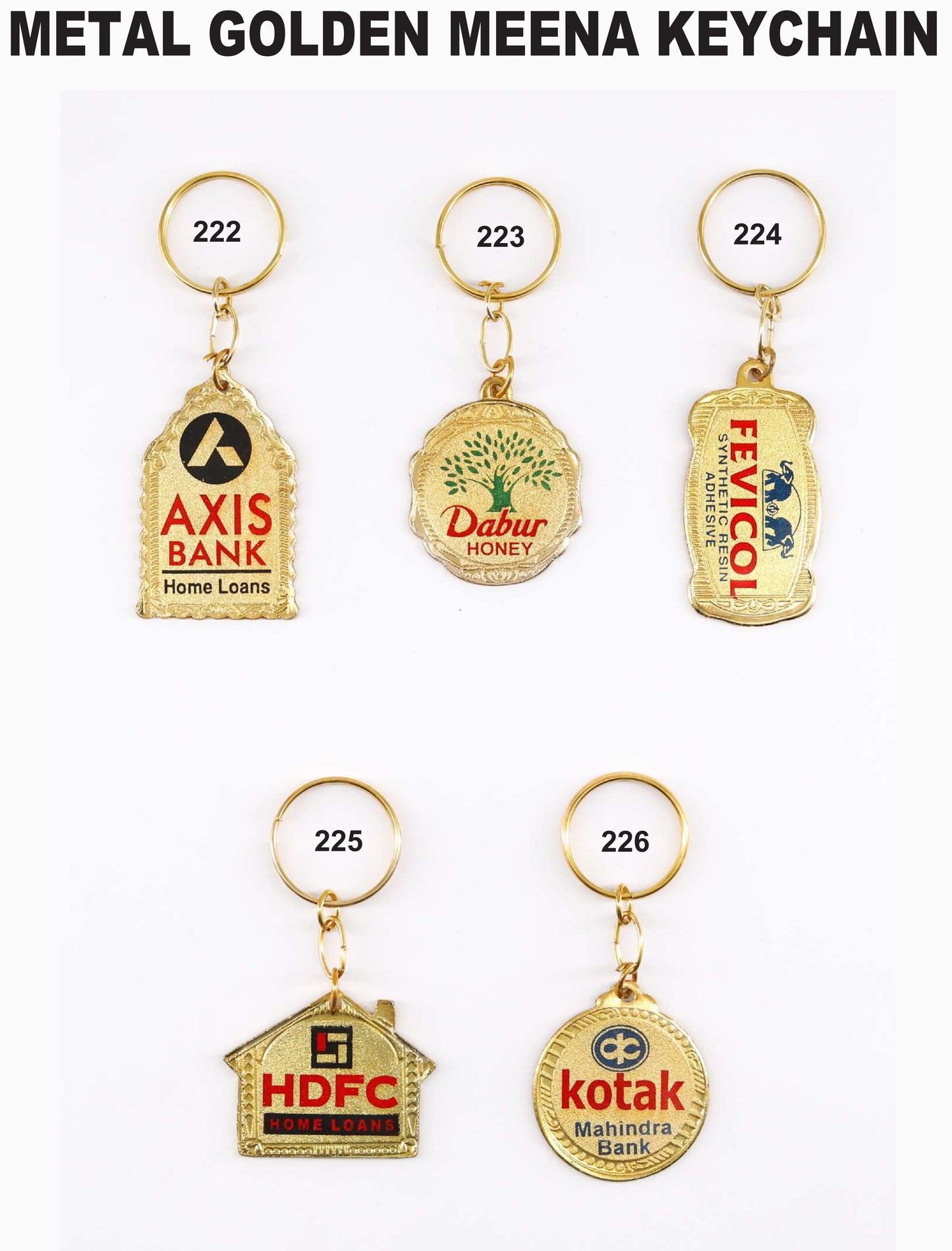 METAL GOLDEN MEENA KEYCHAIN