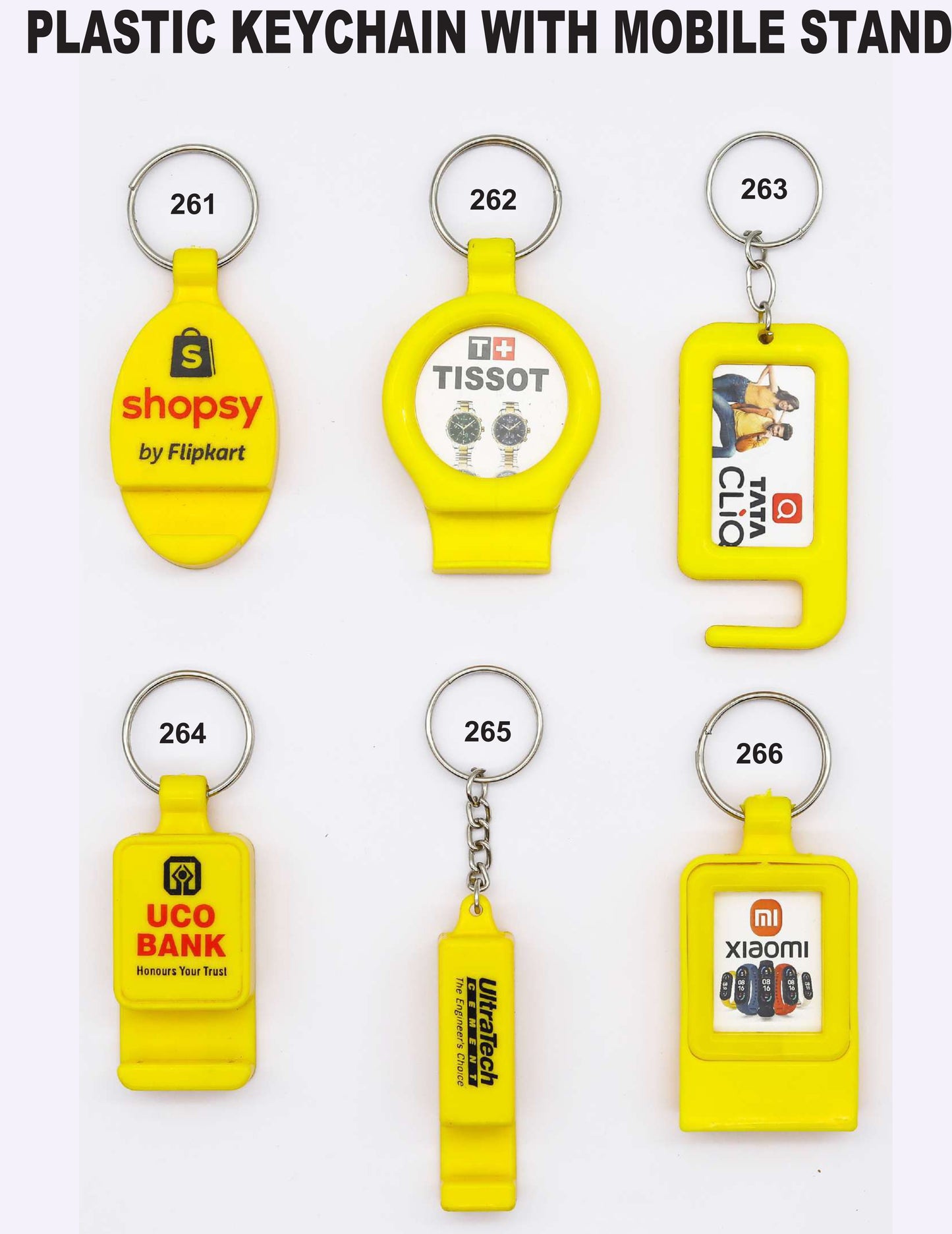 PLASTIC KEYCHAIN WITH MOBILE STAND for gift and promotion