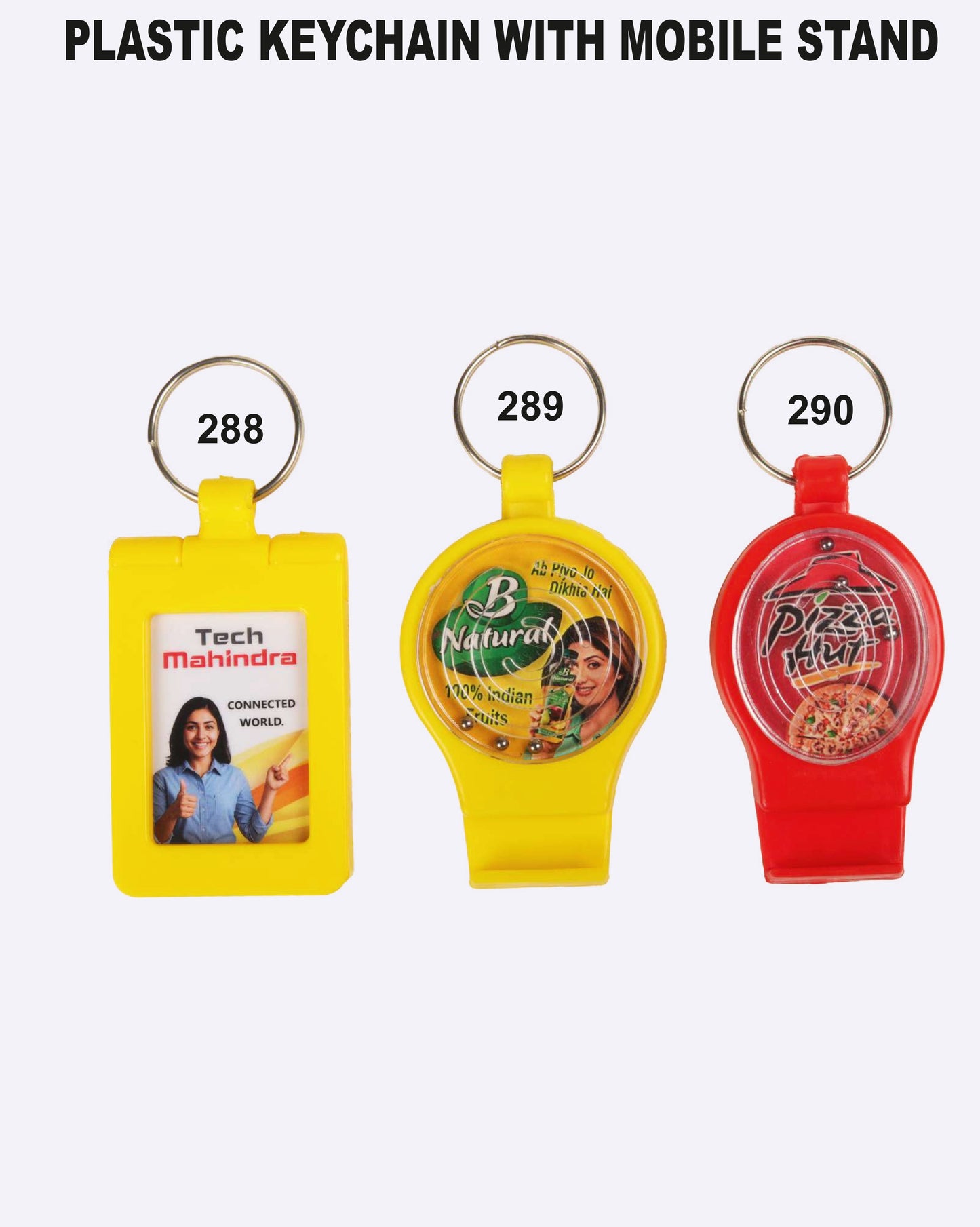 PLASTIC KEYCHAIN WITH MOBILE STAND for gift and promotion