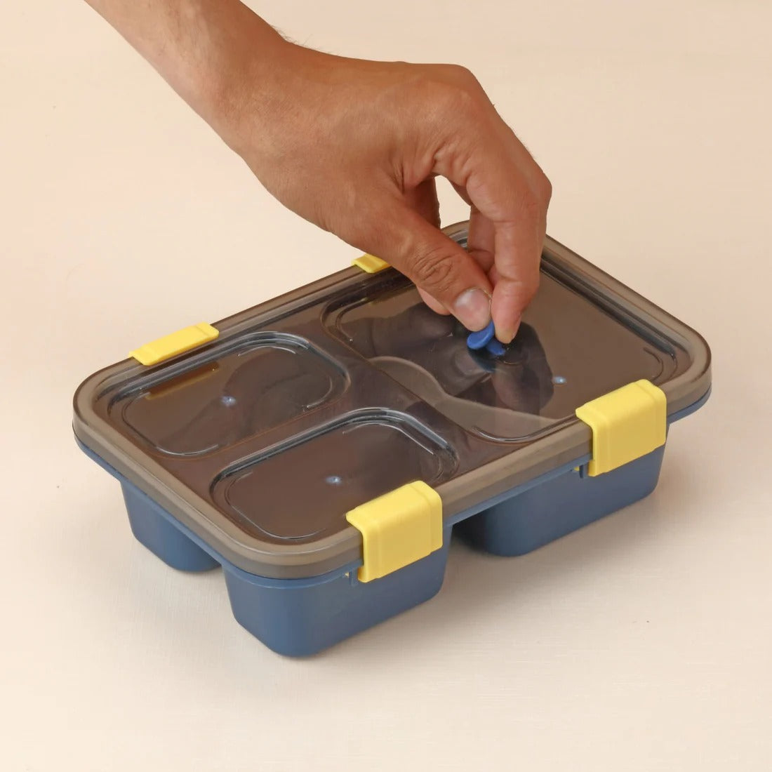 Plastic Lunch Box for Kids, Lunch Box for Kids 3 Compartment Insulated Lunch Box Tiffin Box