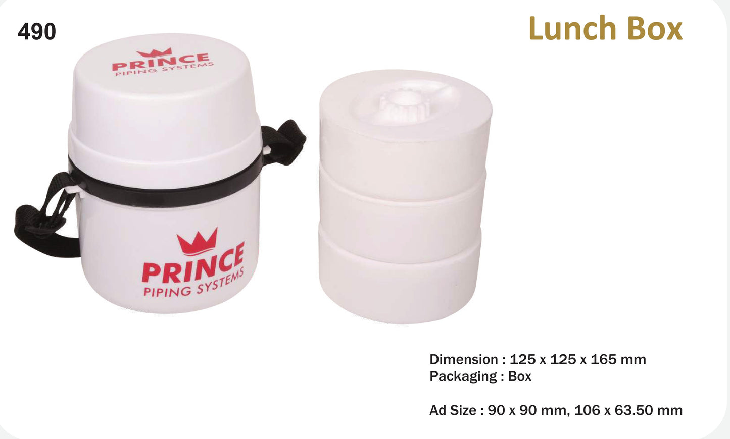 Customized lunch box for Gifting and Promotion (White)