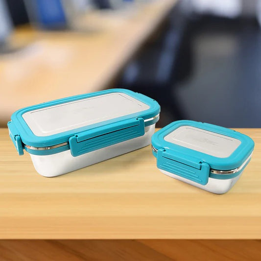 Jerry Lunch Box Premium Stainless Steel Food Container (2 Pc / 700+200 ML Approx)