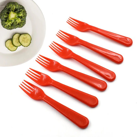 Plastic Fork Spoon, Fork Spoon Set, Fruit Fork Spoon Set (6 pcs)