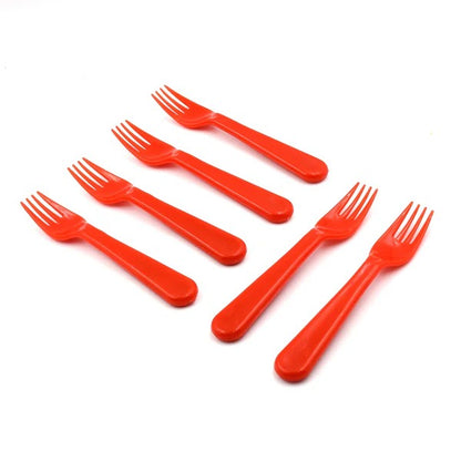 Plastic Fork Spoon, Fork Spoon Set, Fruit Fork Spoon Set (6 pcs)