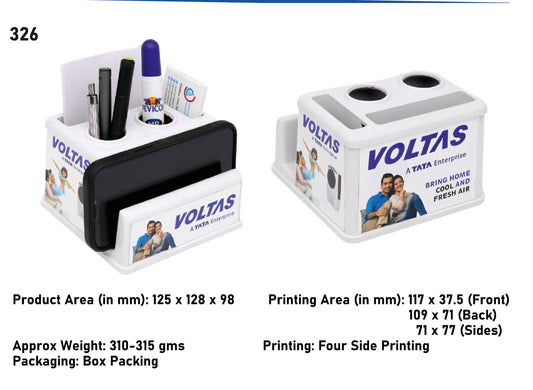 Pen Stand with Mobile Stand (White 326)