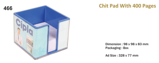 Customized Chit Pads with 400 pages for Gifting and Promotion (466)