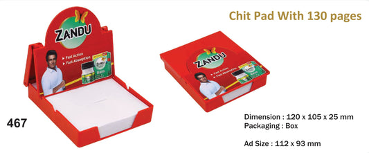 Customized Chit Pads with 130 page for Gifting and Promotion (467)