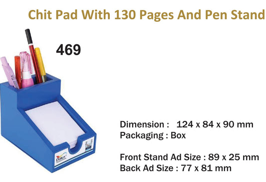 Customized Chit Pads with 130 pages and pan stand for Gifting and Promotion (469)