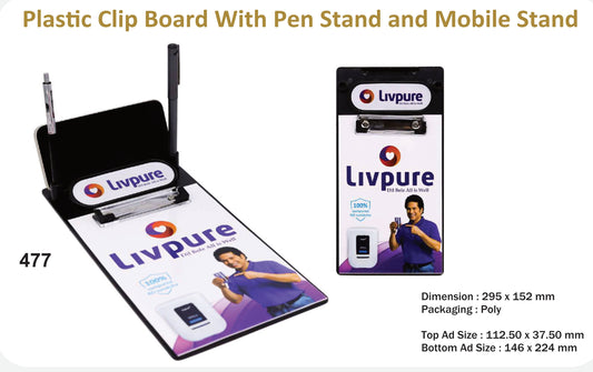 Clip board with pan stand and mobile stand for gifting and promotion (477)