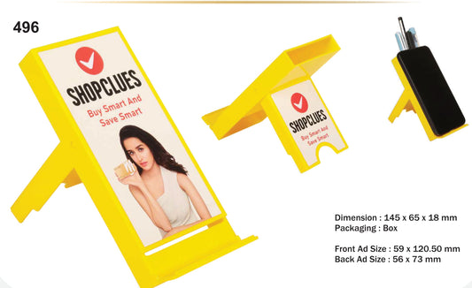 COUSTUMIZED PLASTIC MOBILE STAND WITH PEN HOLDER (SHOP CLUES)