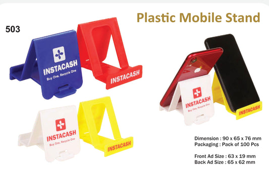 COUSTUMIZED PLASTIC MOBILE STAND (INSTAMART)