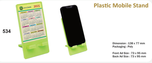 COUSTUMIZED PLASTIC MOBILE STAND WITH CALENDER
