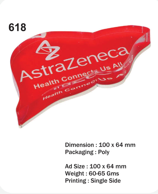 ACRYLIC PAPER WEIGHT (ASTRAZENCA)