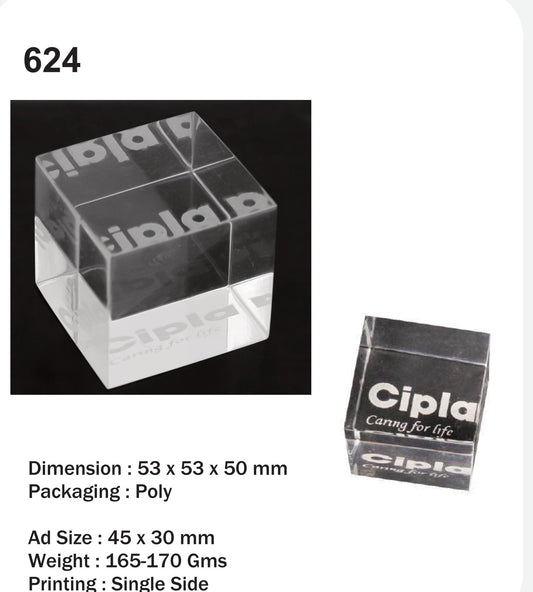 ACRYLIC PAPER WEIGHT (CIPLA)