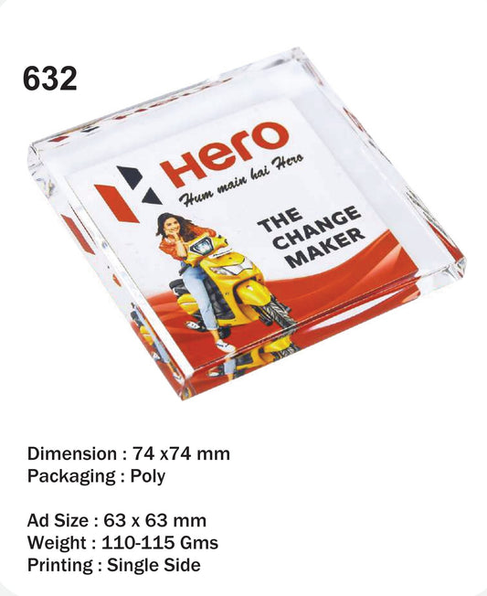 CUSTOMIZED ACRYLIC PAPER WEIGHT (HERO)