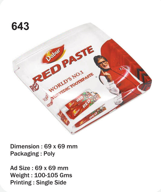 CUSTOMIZED ACRYLIC PAPER WEIGHT (RED PASTE)