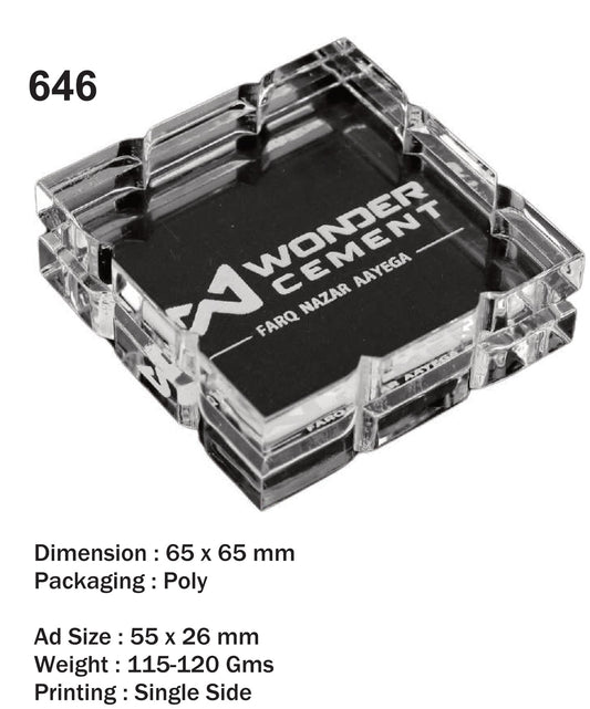 CUSTOMIZED ACRYLIC PAPER WEIGHT (WONDER CEMENT)