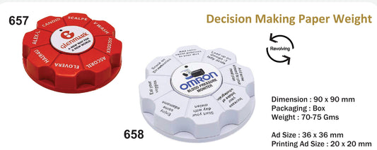 Plastic Paper Weight (Decision Making)