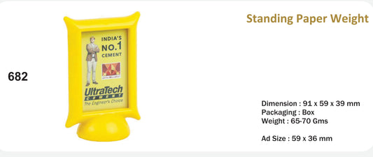 Standing Plastic Paper Weight