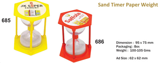 Sand Timer Plastic Paper Weight