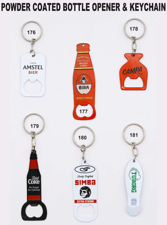 POWDER COATED BOTTLE OPENER & KEYCHAIN for gift and promotion