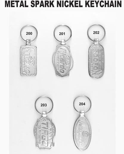 METAL SPARK NICKEL KEYCHAIN for gift and promotion