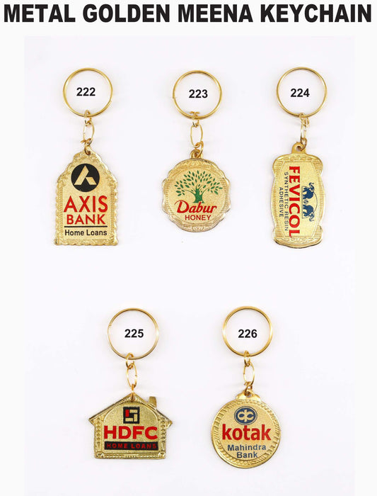 METAL GOLDEN MEENA KEYCHAIN