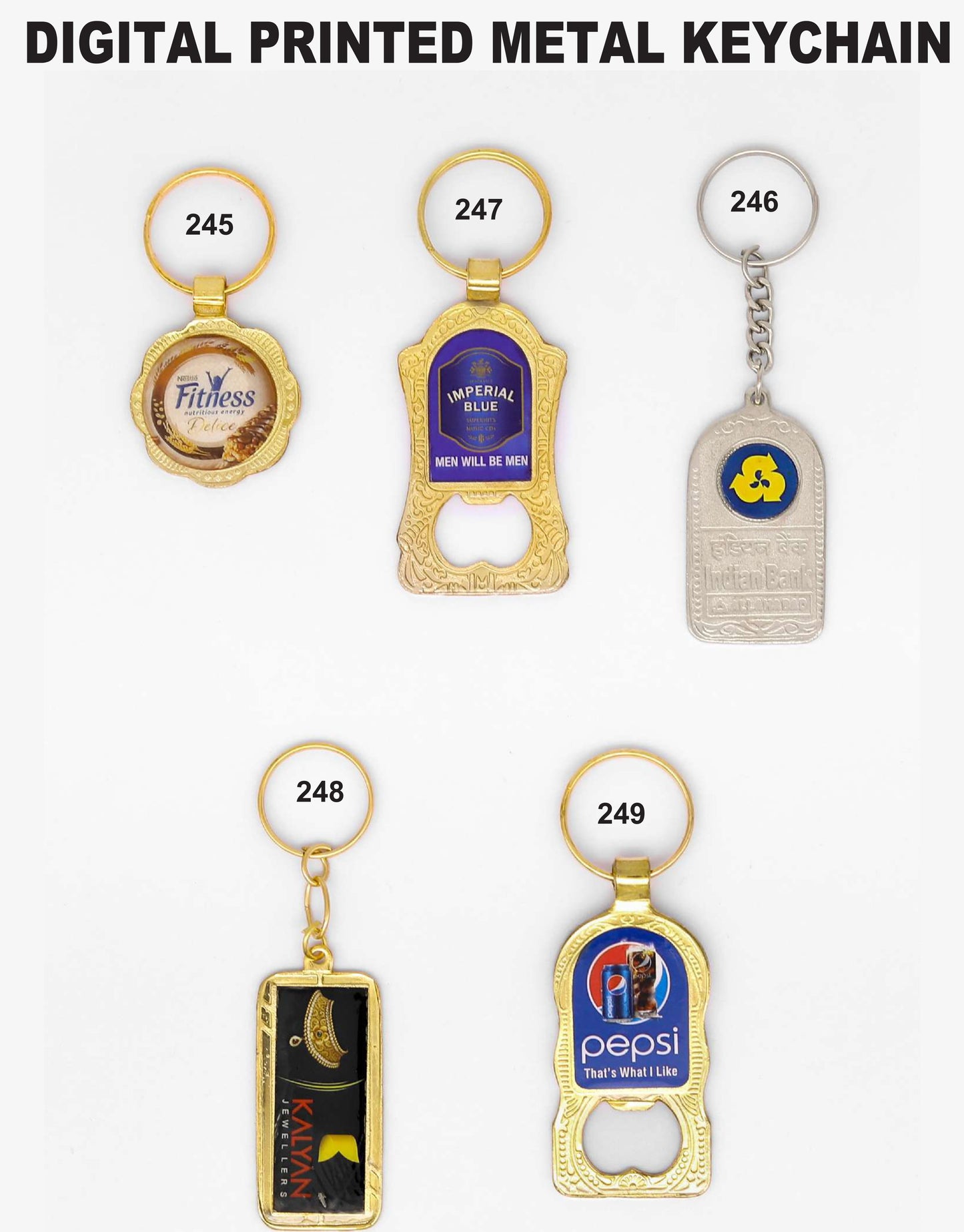 DIGITAL PRINTED METAL KEYCHAIN for gift and promotion