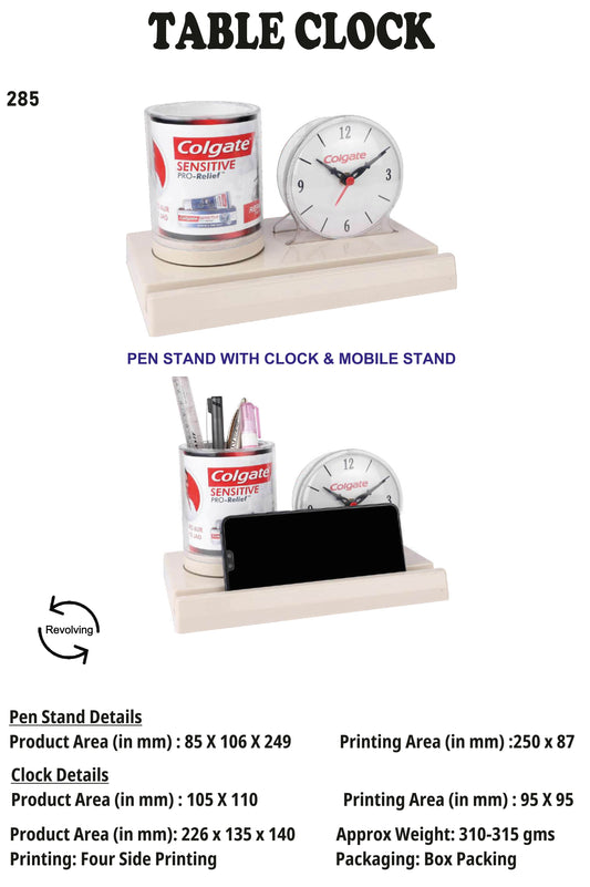 Table clock with Mobile stand for Corporate gifting & Brand Promotion