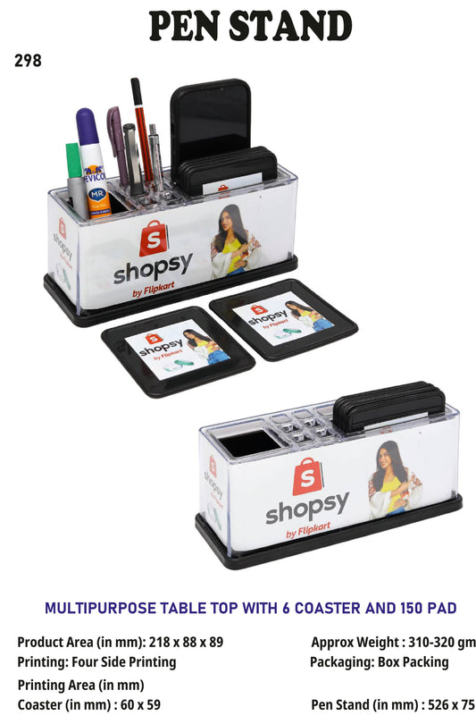 Multipurpose Table Top with 150 chit pads and 6 coasters