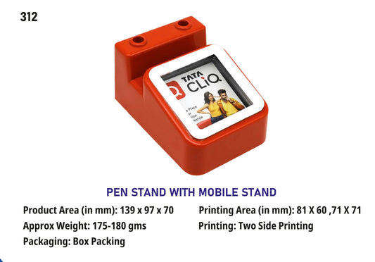 Pen stand with Mobile stand (Red)