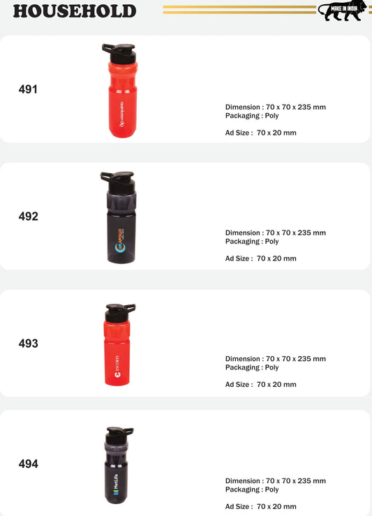 Customized Plastic Water Bottle for Gifting and Promotion