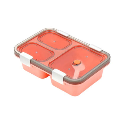 Plastic Lunch Box for Kids, Lunch Box for Kids 3 Compartment Insulated Lunch Box Tiffin Box