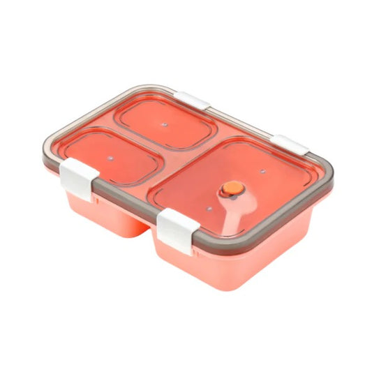 Plastic Lunch Box for Kids, Lunch Box for Kids 3 Compartment Insulated Lunch Box Tiffin Box