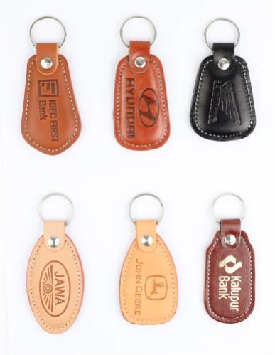 LEATHER & IMPORTED REXINE KEYCHAIN for gift and promotion